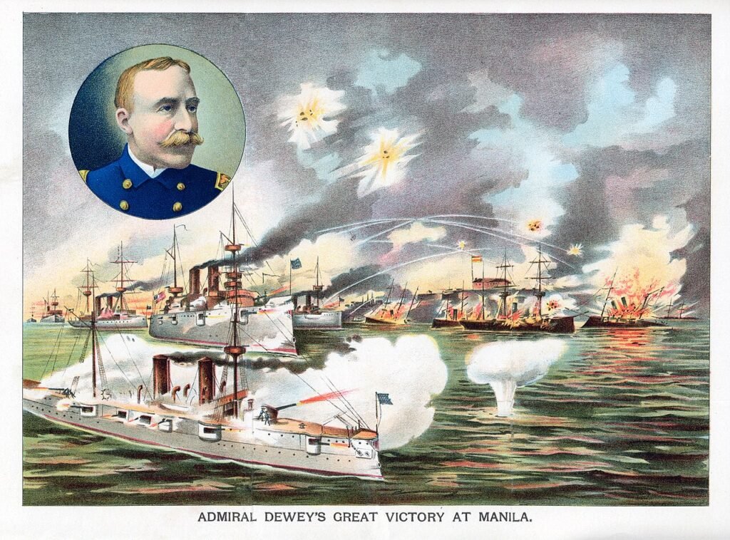 New York Prepares Massive Public Viewing for Admiral Dewey's Triumph, 1899