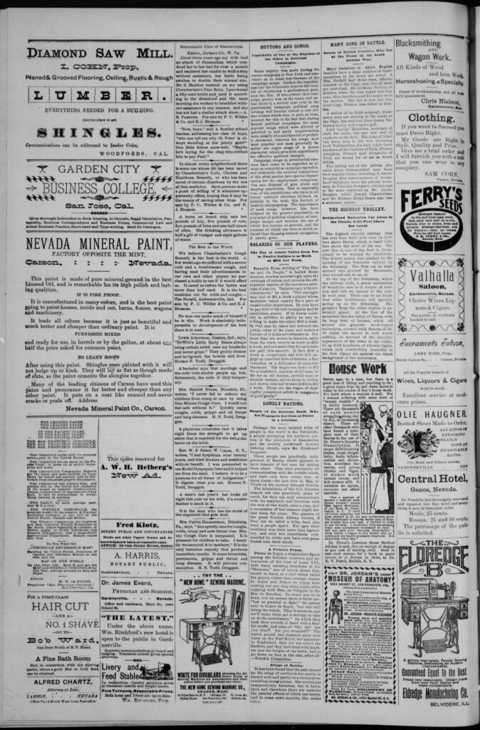 Full page: Whooping Cough Outbreak Strikes Nevada Mining Community, 1900
