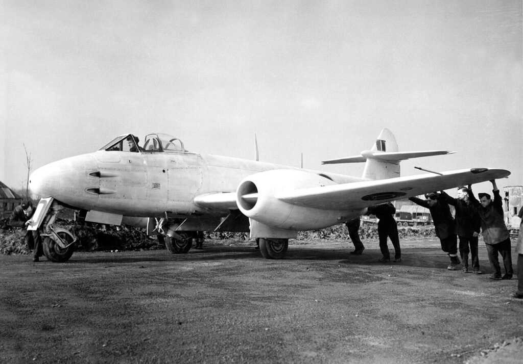 British Pilot Sets World Speed Record at 606 MPH in Jet Aircraft, December 1945